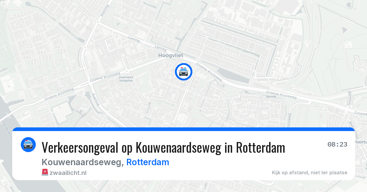 Verkeersongeval op Kouwenaardseweg in Rotterdam — 11 jun 2026