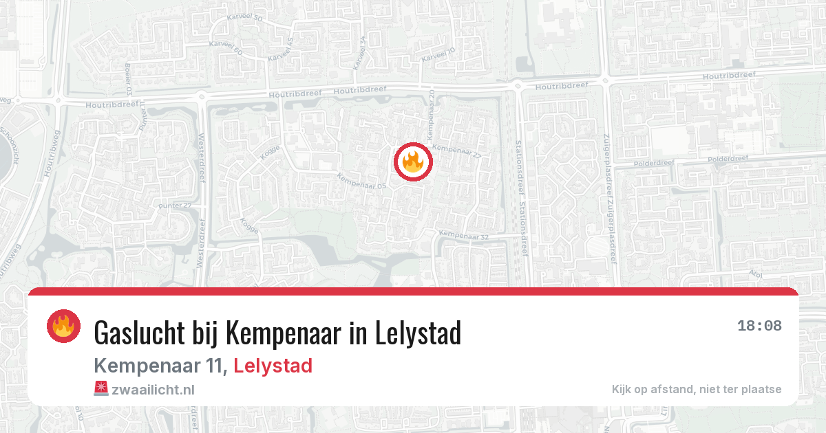 Gaslucht bij Kempenaar in Lelystad — 8 feb 2026