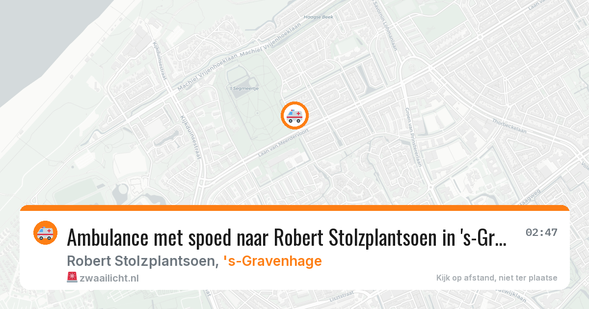 Ambulance met spoed naar Robert Stolzplantsoen in 's-Gravenhage — 9 feb 2026