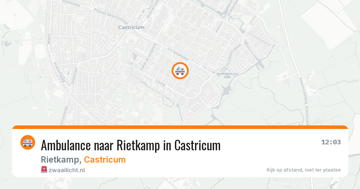 Ambulance naar Rietkamp in Castricum — 13 jul 2026