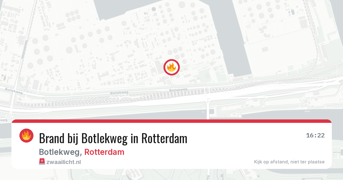 Brand bij Botlekweg in Rotterdam — 1 aug 2026