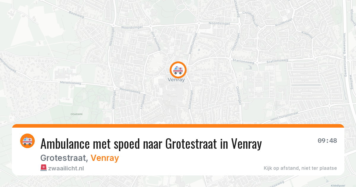 Ambulance met spoed naar Grotestraat in Venray — 27 mei 2026