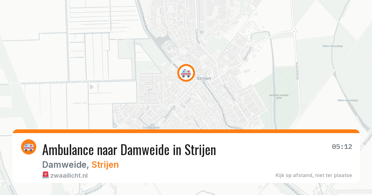 Ambulance naar Damweide in Strijen — 17 mei 2026