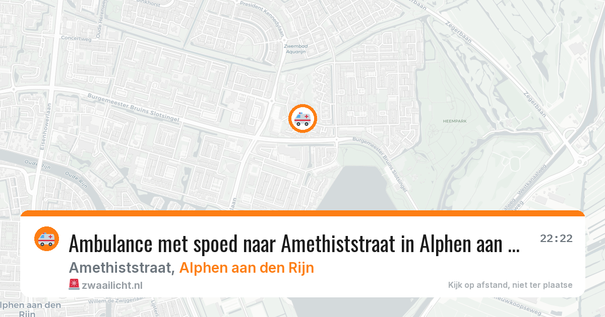 Ambulance met spoed naar Amethiststraat in Alphen aan den Rijn — 28 mei 2026