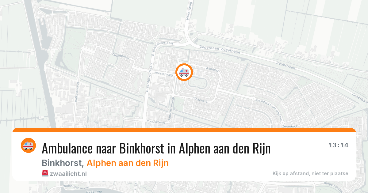 Ambulance naar Binkhorst in Alphen aan den Rijn — 3 aug 2026