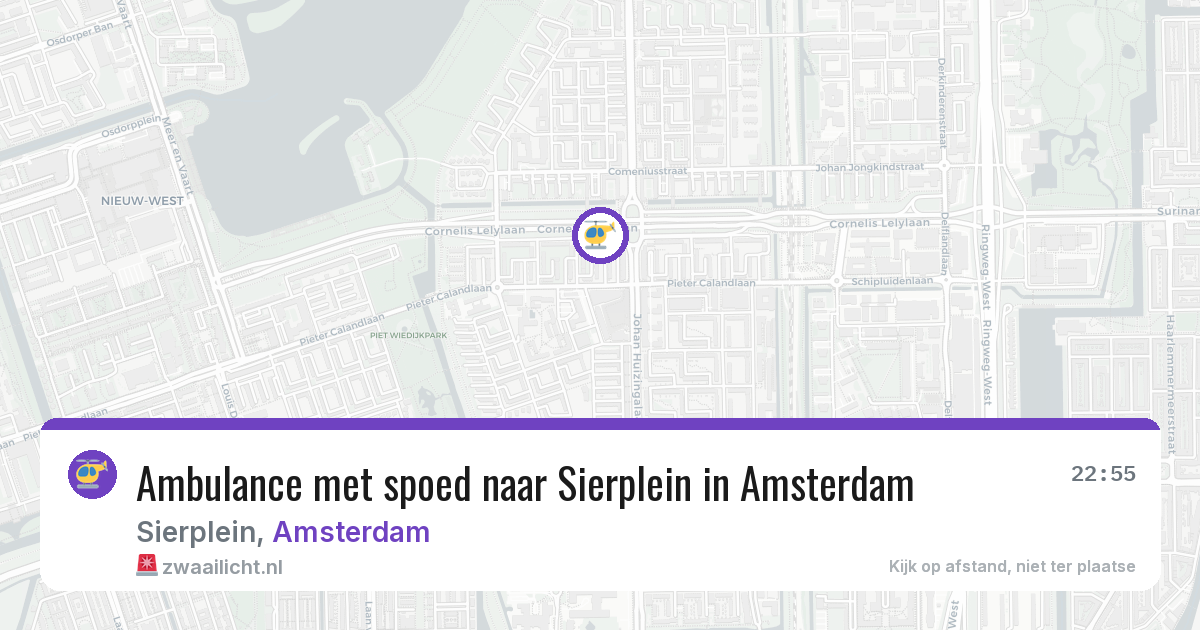 Ambulance met spoed naar Sierplein in Amsterdam — 15 jun 2026