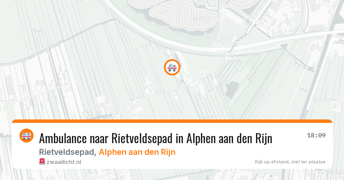 Ambulance naar Rietveldsepad in Alphen aan den Rijn — 9 jul 2026