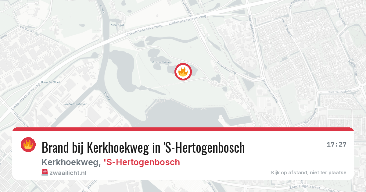 Brand bij Kerkhoekweg in 'S-Hertogenbosch — 1 aug 2026