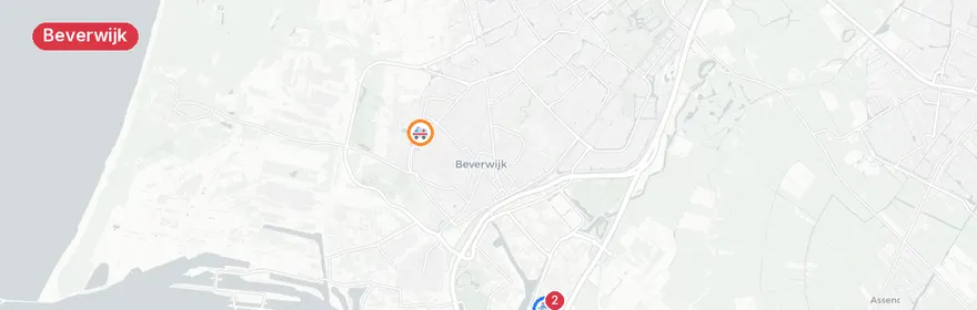 Kaart van Automobilist (22) overleden bij frontale botsing Kanaalwe...