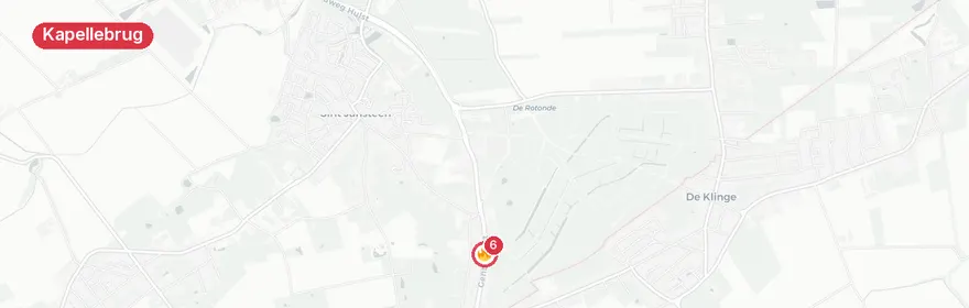 Kaart van Ernstig verkeersongeval N290 Kapellebrug na politieachter...