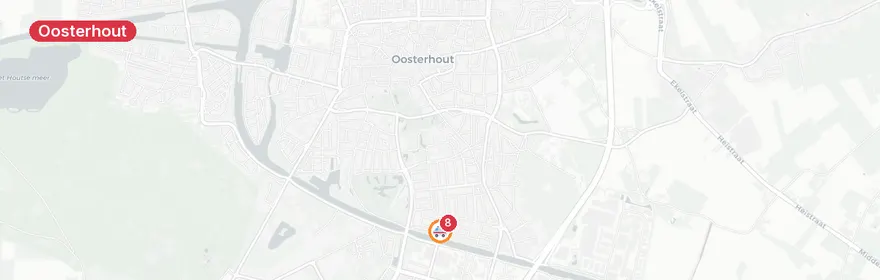 Kaart van Zware vrachtwagen-aanrijding tankstation A27 Oosterhout