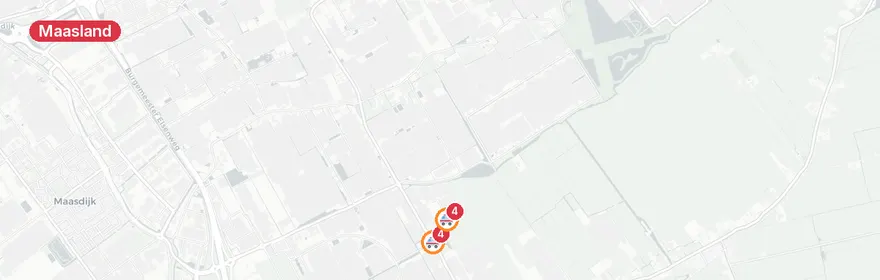 Kaart van Ongeval bij bedrijf Burgerweg Maasland, traumahelicopter...