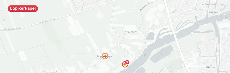 Kaart van Brand op vakantiepark Lekdijk Oost Lopikerkapel