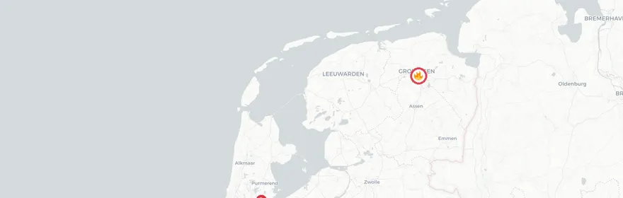 Kaart van Explosie en woningbrand Herculesstraat Amsterdam