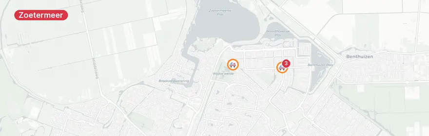Kaart van Spoorwegongeval Station Buytenwegh Zoetermeer
