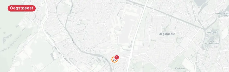 Kaart van Ambulance-inzet Rustenburgerpad Oegstgeest