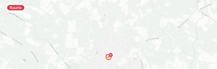 Kaart van Middelbrand bijgebouw Dorpsstraat Ruurlo