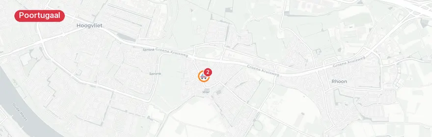 Kaart van Persoon te water Albrandswaardsedijk Poortugaal