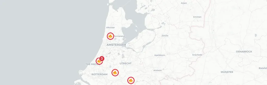Kaart van Gaslekkage Koestraat Arcen