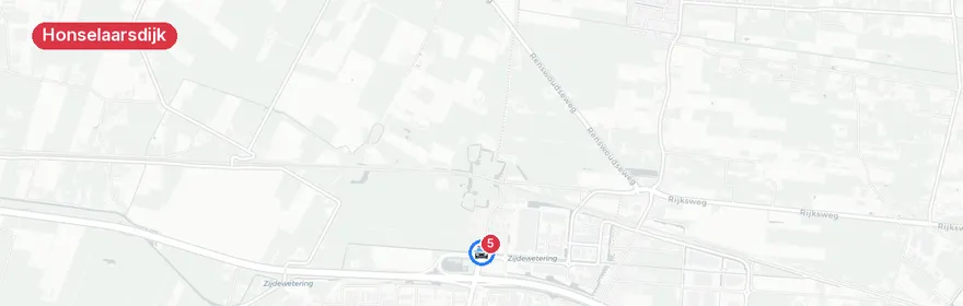 Kaart van Verkeersongeval Nieuweweg, Honselaarsdijk