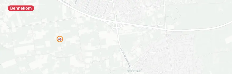 Kaart van Man ernstig gewond bij bedrijfsongeval Bennekom
