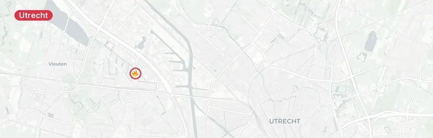 Kaart van Meerdere A1-meldingen Utrecht, brand Jerome Kernplantsoen