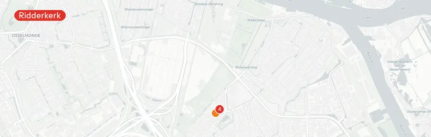 Kaart van Middelbrand verzorgingshuis Siloah de Saffier Ridderkerk