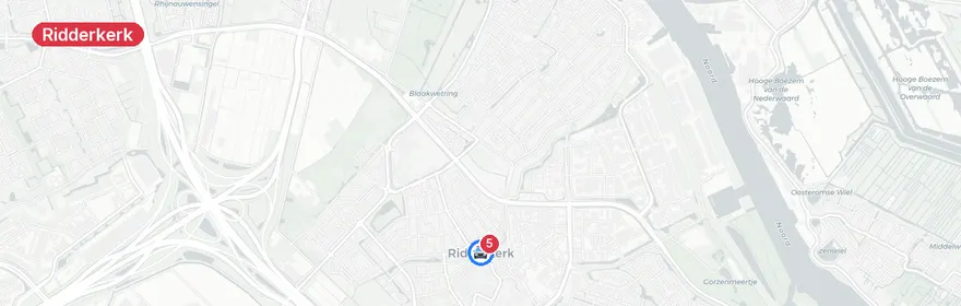 Kaart van Ernstig verkeersongeval A16 bij Ridderkerk