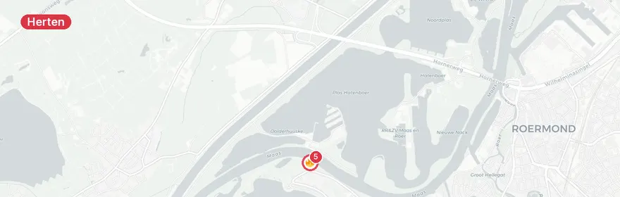 Kaart van Aanrijding met letsel Maasstraat Herten