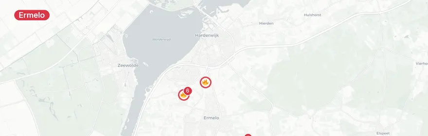 Kaart van Brand in zorginstelling 's Heerenloo Ermelo
