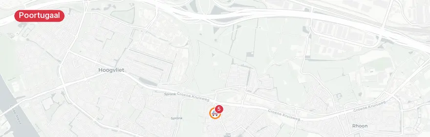 Kaart van Reanimatie Julianalaan Poortugaal, traumahelikopter ingezet