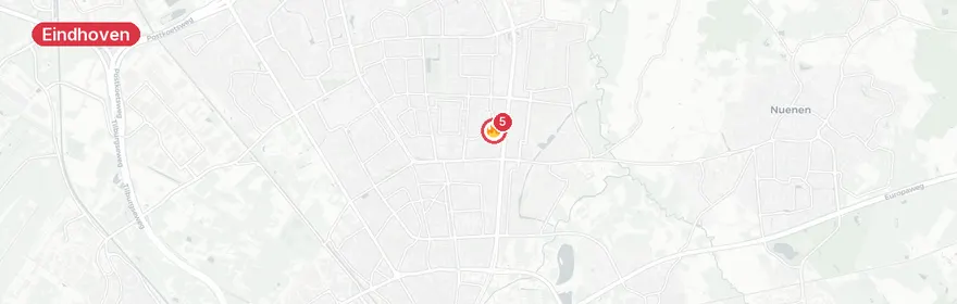 Kaart van Woningbrand Smetsakker Eindhoven, katten gered