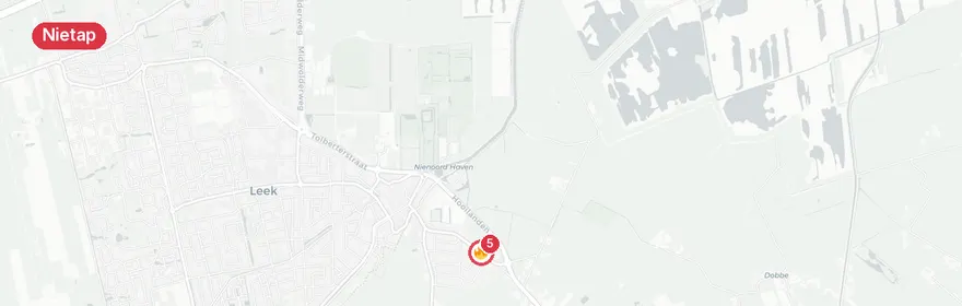 Kaart van Frontaal ongeval N372 Nietap