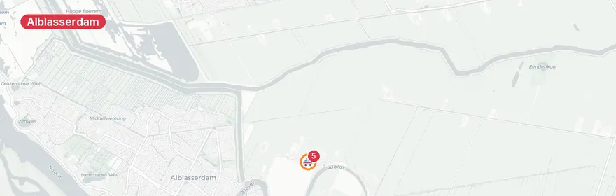 Kaart van Ongeval met letsel Kortland Alblasserdam