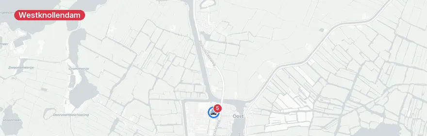 Kaart van Voertuig te water N246, Westknollendam