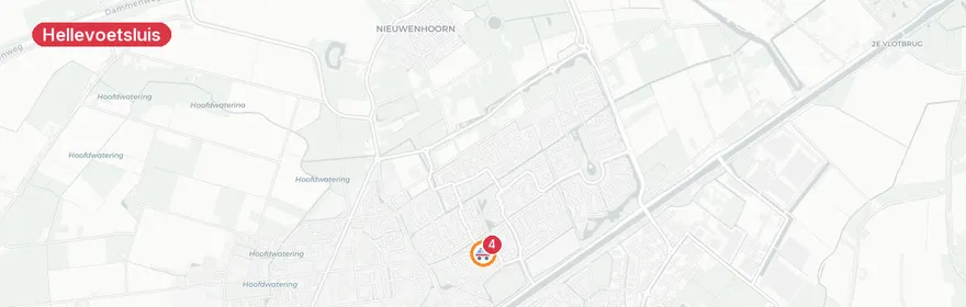 Kaart van Verkeersongeval Burchtpad, Hellevoetsluis