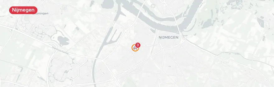 Kaart van Aanrijding met letsel Beverweg Nijmegen