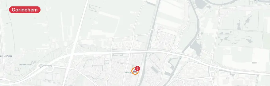 Kaart van Verkeersongeval A27 Gorinchem, meerdere gewonden