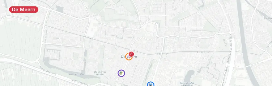 Kaart van Motorrijder ernstig gewond bij aanrijding Boteyken De Meern