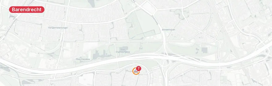 Kaart van Reanimatie Kamelenburg Barendrecht, traumahelikopter ingezet