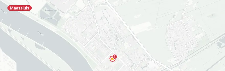 Kaart van Buitenbrand Koningshoek Maassluis