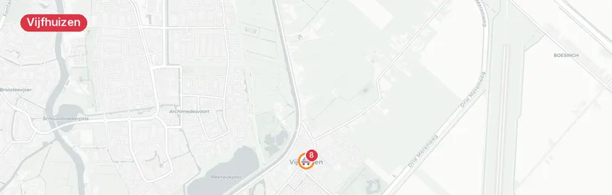 Kaart van Auto over de kop op N205 Vijfhuizen, meerdere gewonden