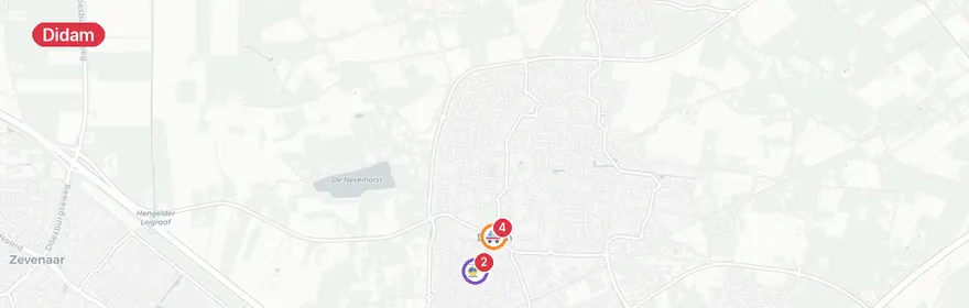 Kaart van Reanimatie Ralandstraat Didam, traumahelikopter ingezet