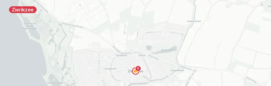 Kaart van Verkeersongeval N59 Zierikzee, meerdere gewonden