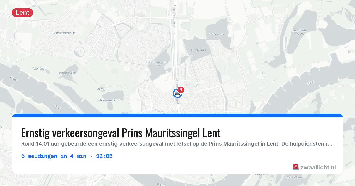 Kaart van de activiteitspiek bij Lent