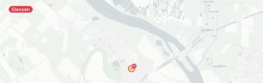 Kaart van Ernstig verkeersongeval N322 Almweg Giessen