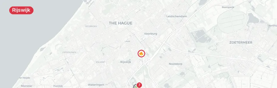 Kaart van Meerdere verkeersongevallen Sir Winston Churchillln Rijswijk