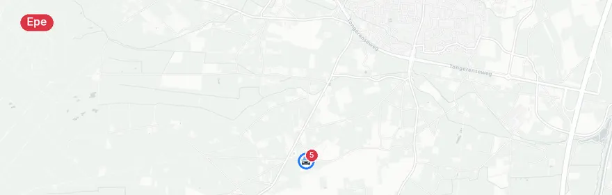 Kaart van Aanrijding met letsel op N309 bij Epe