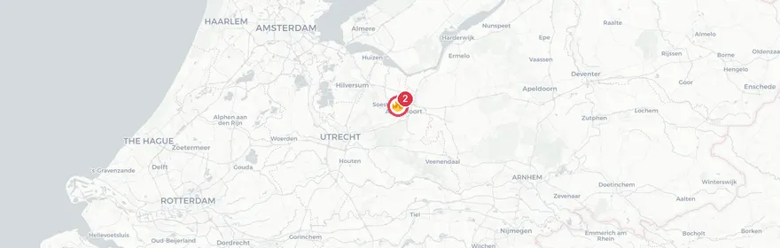 Kaart van Zeer grote brand shoarmatent Vliertstraat Vught