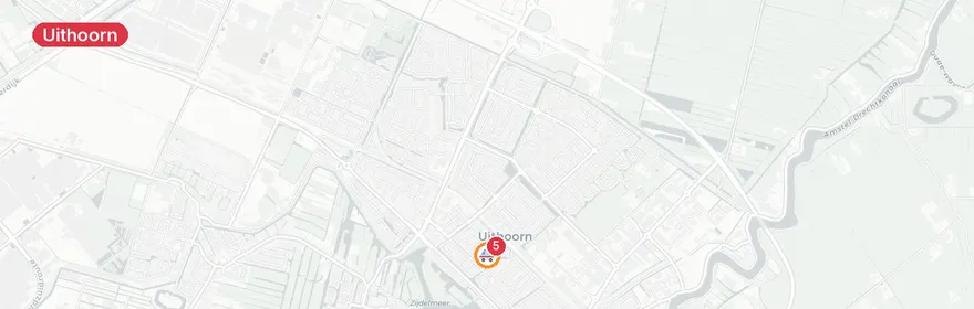 Kaart van Verkeersongeval Talmalaan Uithoorn, traumahelikopter ingezet